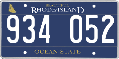 RI license plate 934052