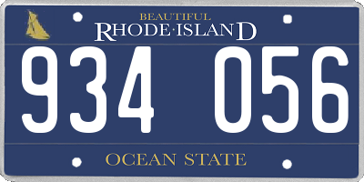 RI license plate 934056