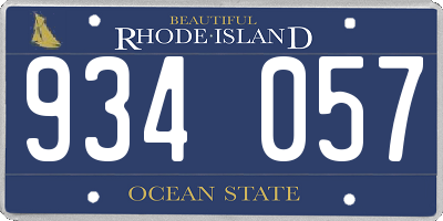 RI license plate 934057