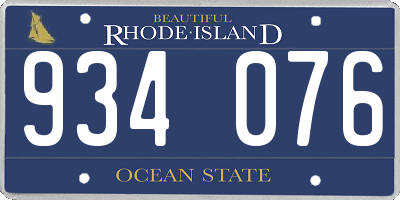 RI license plate 934076
