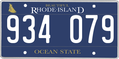 RI license plate 934079