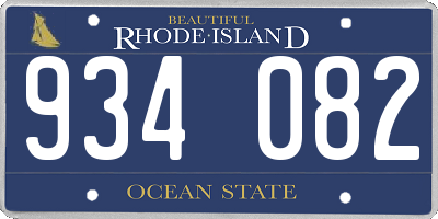RI license plate 934082