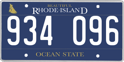 RI license plate 934096