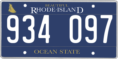 RI license plate 934097