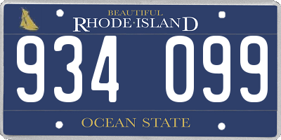 RI license plate 934099