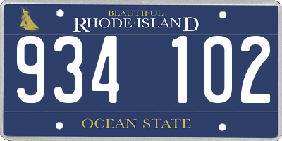 RI license plate 934102