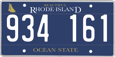 RI license plate 934161