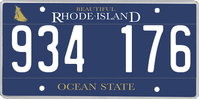 RI license plate 934176