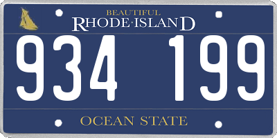 RI license plate 934199