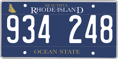 RI license plate 934248