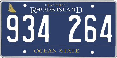 RI license plate 934264