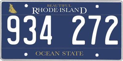 RI license plate 934272