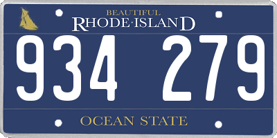 RI license plate 934279
