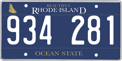 RI license plate 934281