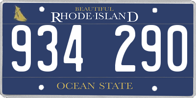 RI license plate 934290