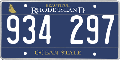 RI license plate 934297