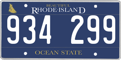 RI license plate 934299