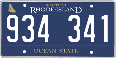 RI license plate 934341