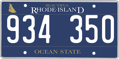 RI license plate 934350