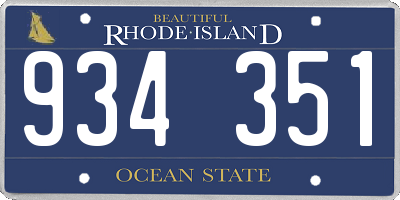 RI license plate 934351