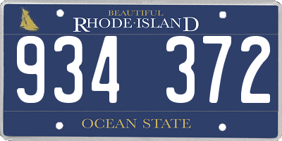 RI license plate 934372