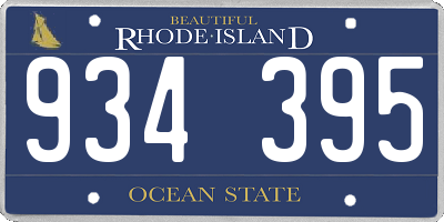RI license plate 934395