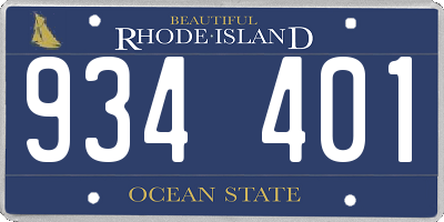 RI license plate 934401
