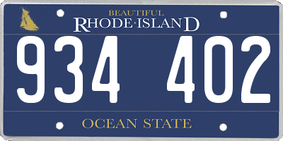 RI license plate 934402