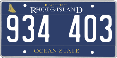 RI license plate 934403