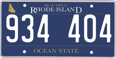 RI license plate 934404