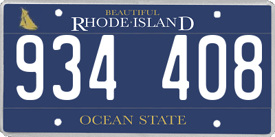 RI license plate 934408