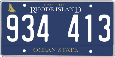 RI license plate 934413