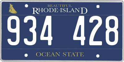 RI license plate 934428