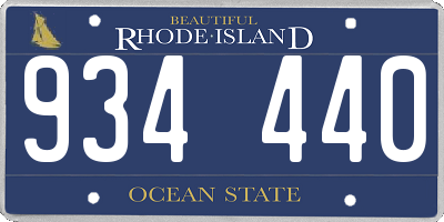 RI license plate 934440
