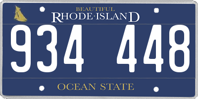 RI license plate 934448