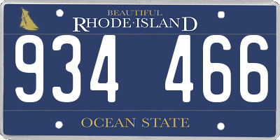 RI license plate 934466