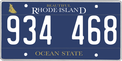 RI license plate 934468