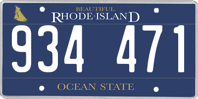 RI license plate 934471