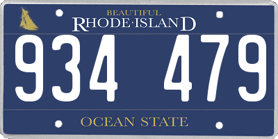 RI license plate 934479