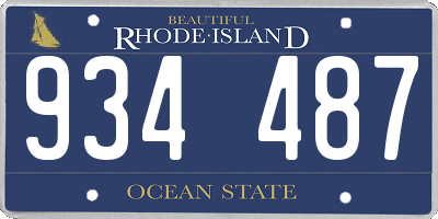 RI license plate 934487