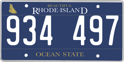 RI license plate 934497