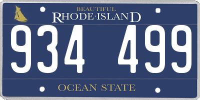 RI license plate 934499