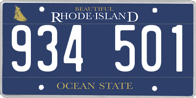 RI license plate 934501