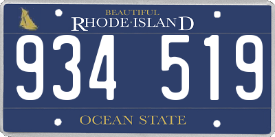 RI license plate 934519