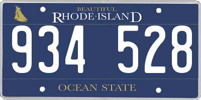 RI license plate 934528