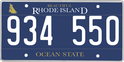 RI license plate 934550