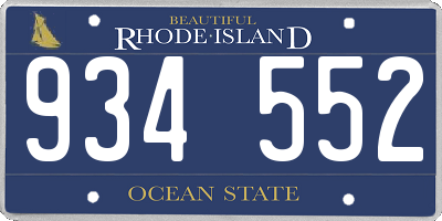 RI license plate 934552