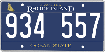 RI license plate 934557