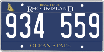 RI license plate 934559