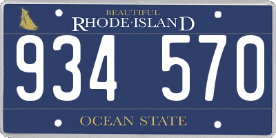 RI license plate 934570